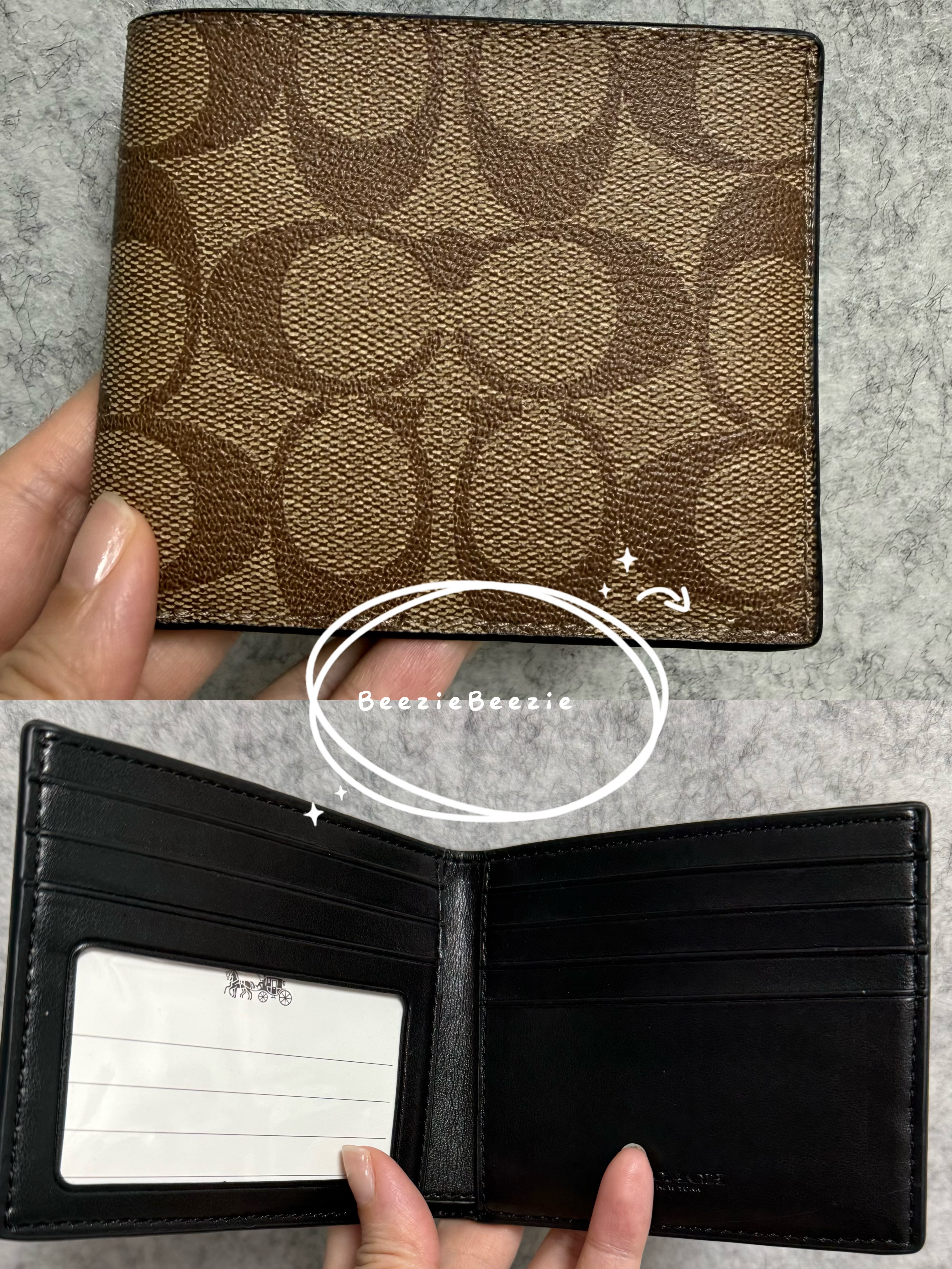 [香港現貨] Coach 男裝 Id Billfold Wallet In Signature Canvas