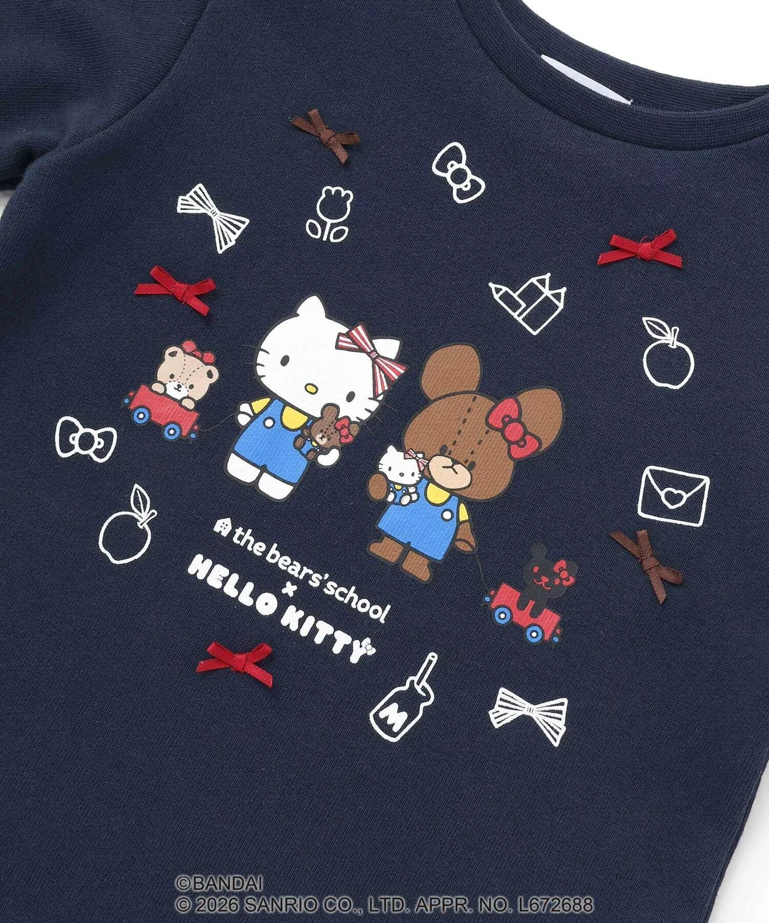 🆕【⭐訂購⭐】🌀 🇯🇵 日本直送 #Kitty x #theBearsSchool 蕾絲下擺 抓絨衛衣［2款選］🌀 [ELJA-0035][261103]