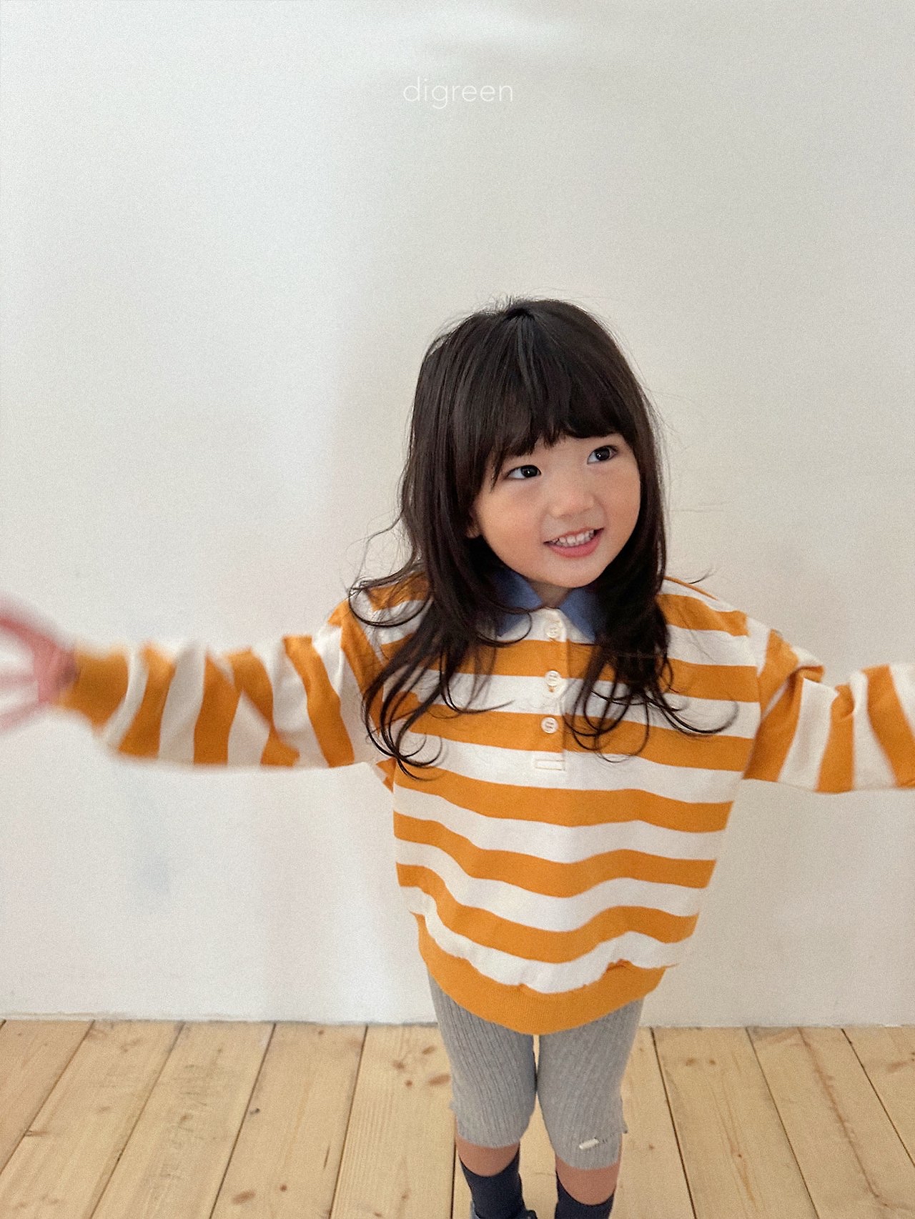 Digreen | striped collar mtm 