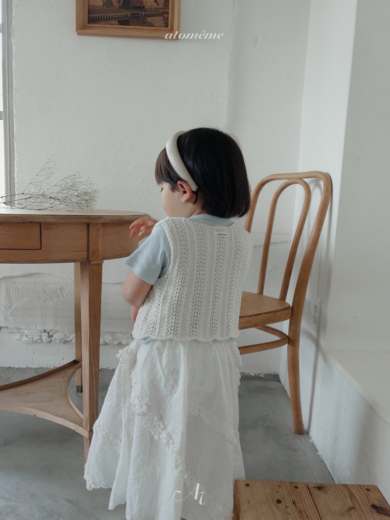 Atomeme | Coco knit vest (Green/White XL100-110)