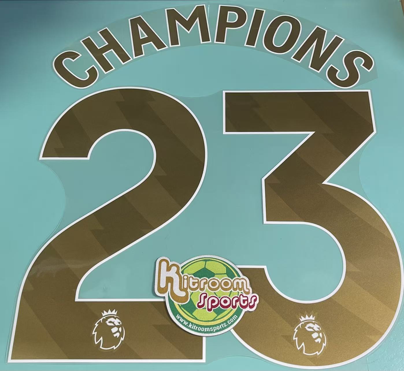 2023-24 Manchester City Home EPL CHAMPIONS 23 NAMESET