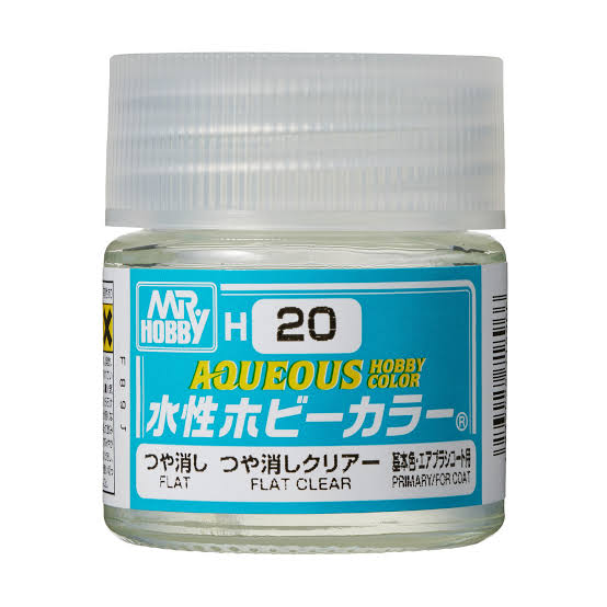 GUNZE H20 Aqueous Hobby Colors Flat Clear