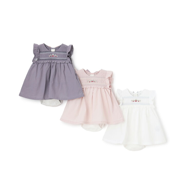 🇯🇵預訂 日本直送🇯🇵 Petit Main 三色草莓刺繡緞帶褶皺包屁裙