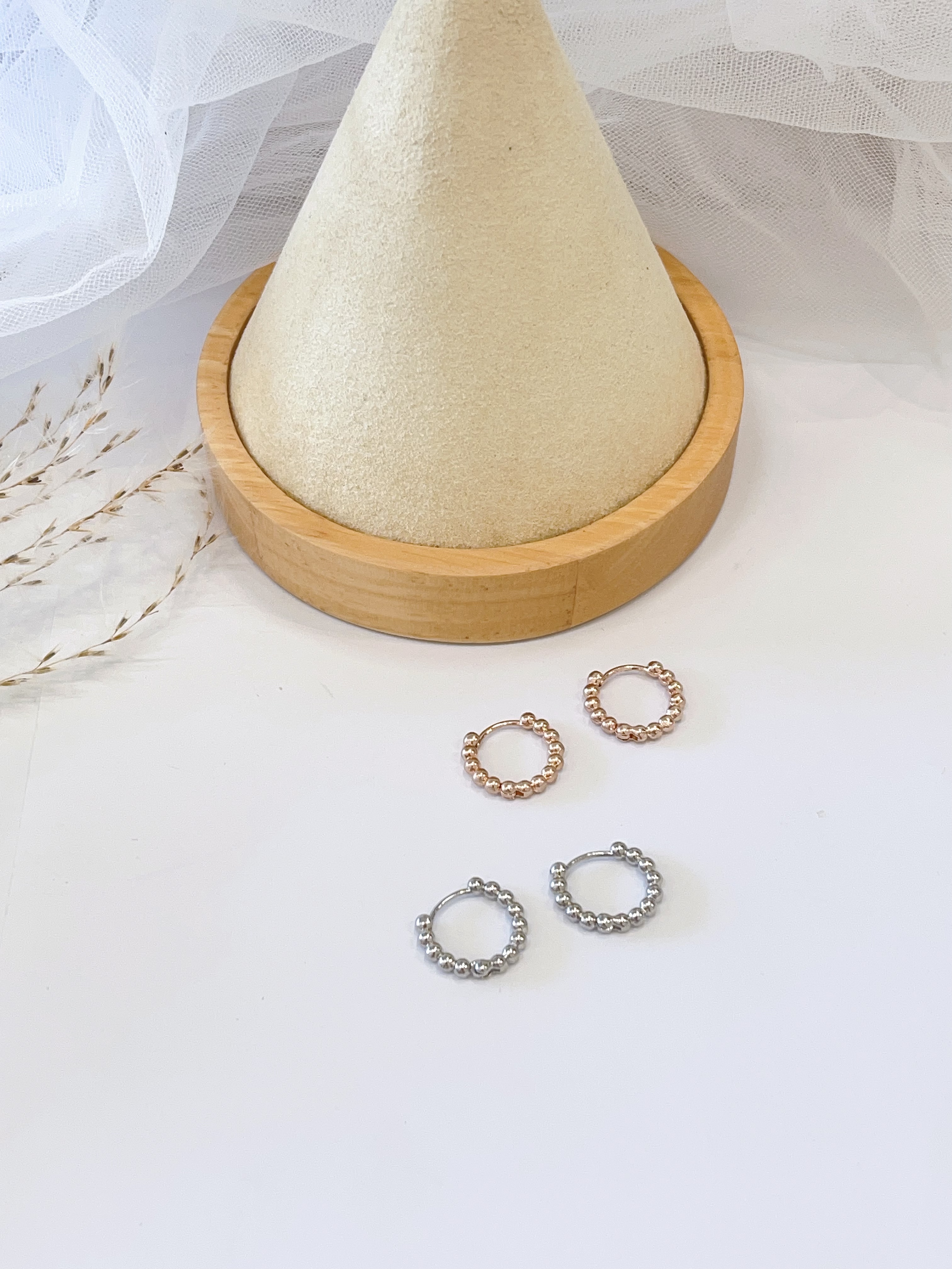 星点小环耳扣耳环