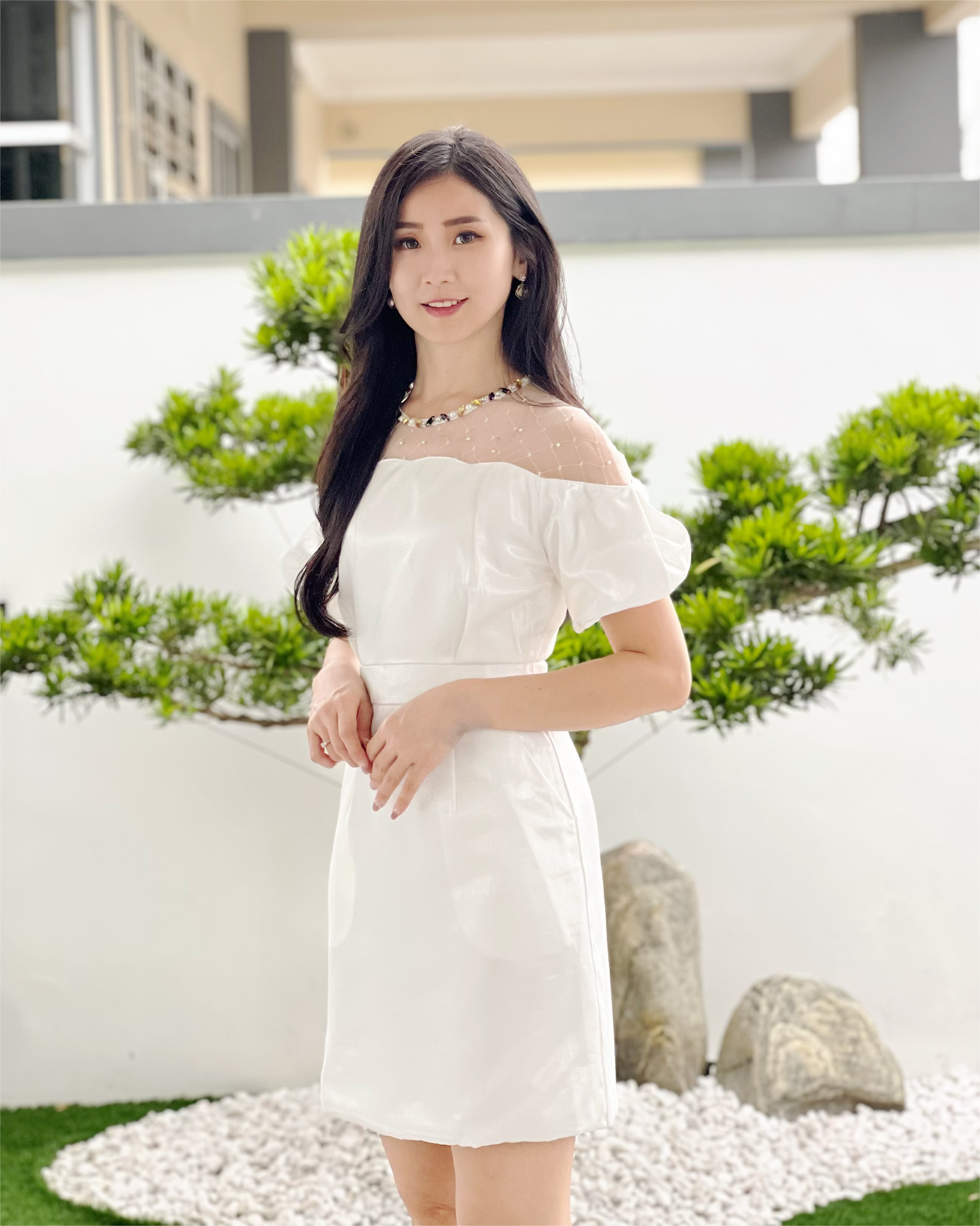 5081 Celeste Pearl Mini Dress