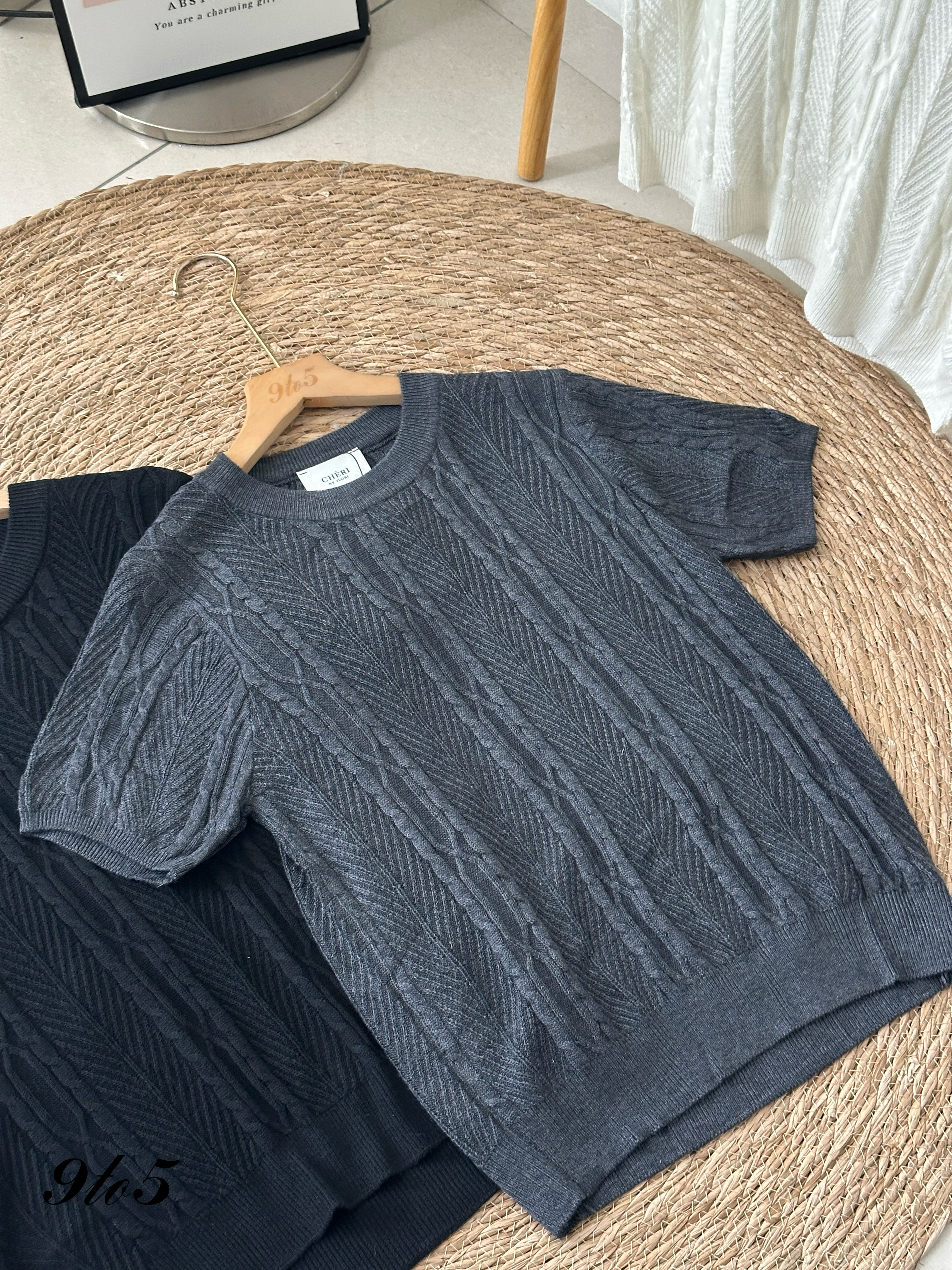 T4007 Short Sleeve Knit Top - 3 Colors 