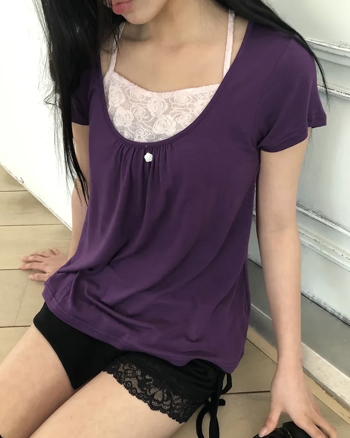 Layer Lace Halter-Neck Top