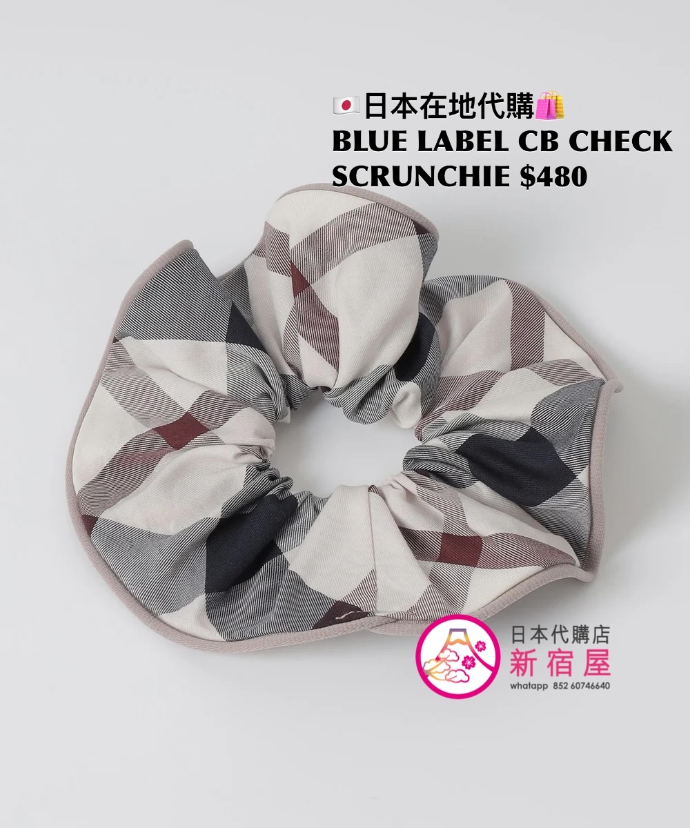 BLUE LABEL CB CHECK SCRUNCHIE