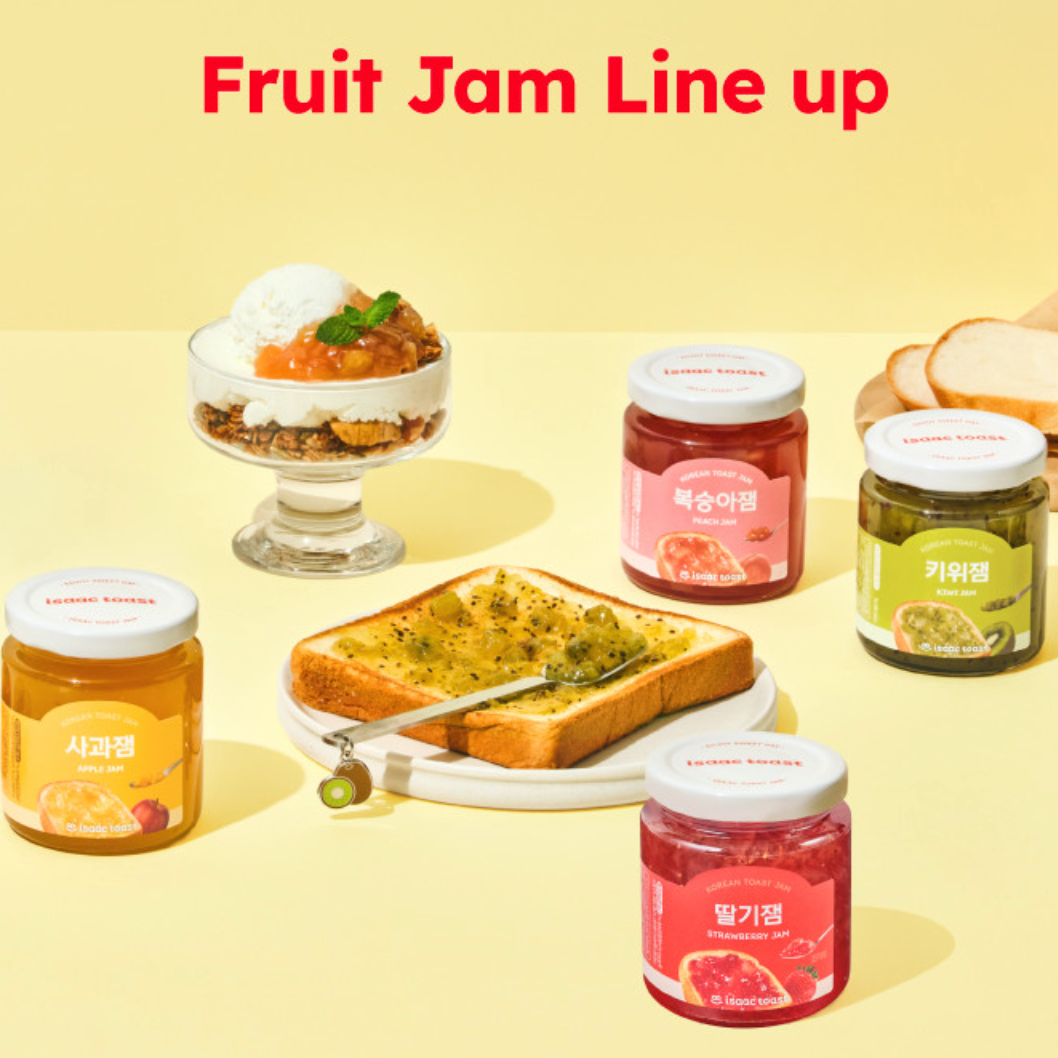 韓國 Isaac Toast 特製吐司果醬 4款任選｜奇異果 / 蜜桃 / 蘋果 / 草莓｜Fruit Jam