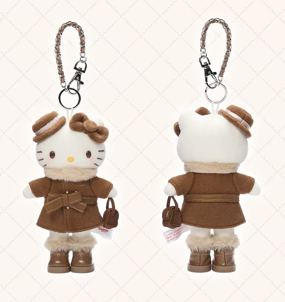 [現貨] Sanrio摩登假日Hello Kitty毛絨公仔掛件小香風