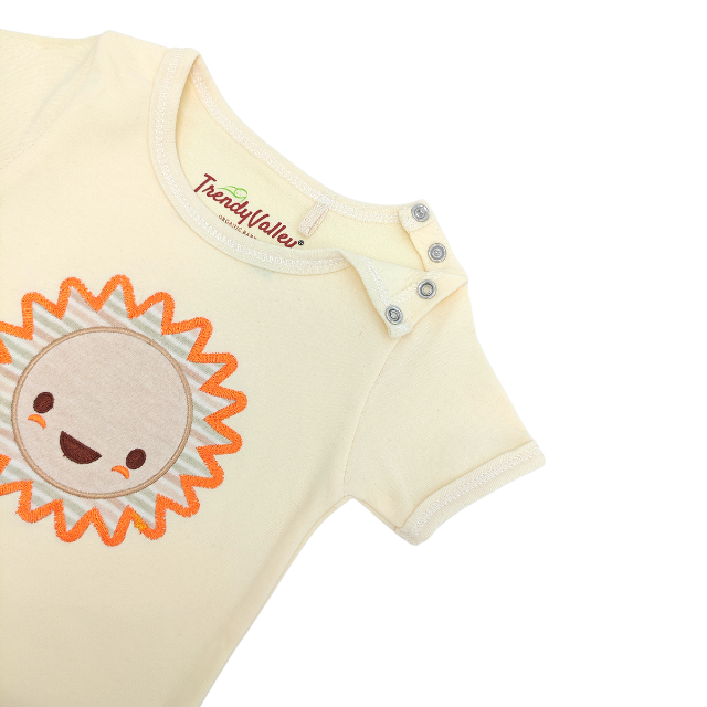 Trendyvalley Organic Cotton Short Sleeve Romper (SUN)
