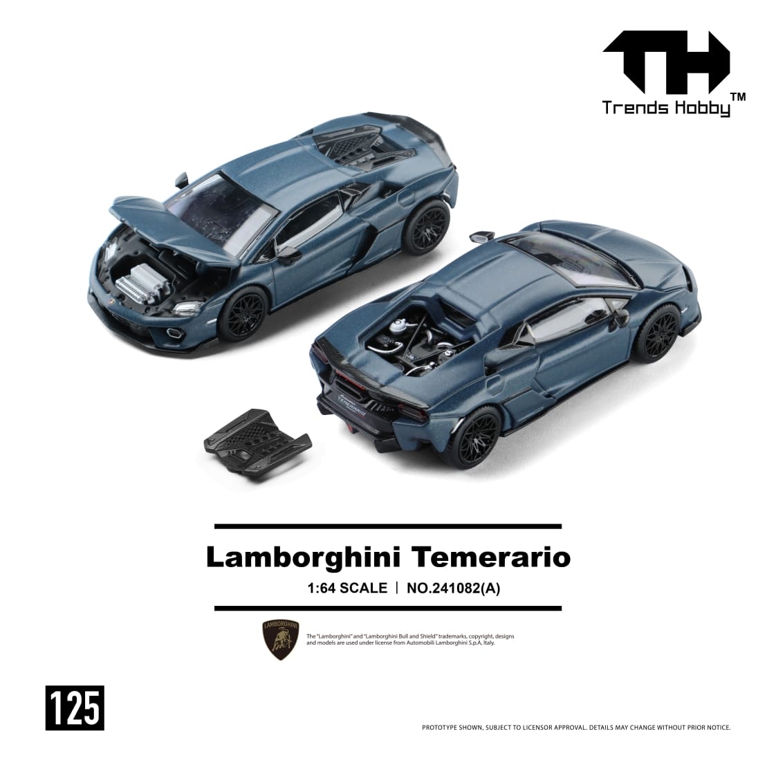 (預訂 Pre Order) Trends Hobby (241082-A) 1:64 Lamborghini Temerario - Matte Blue