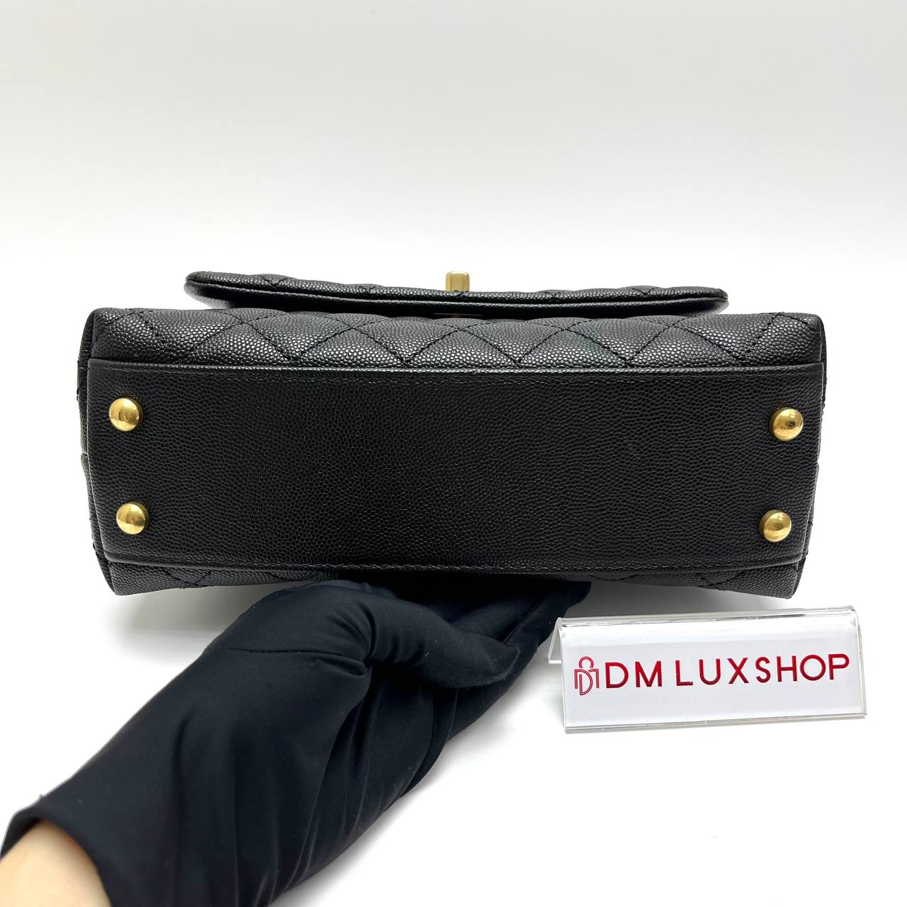 Chanel Black Caviar Small Coco Handle GHW (Serial 24)