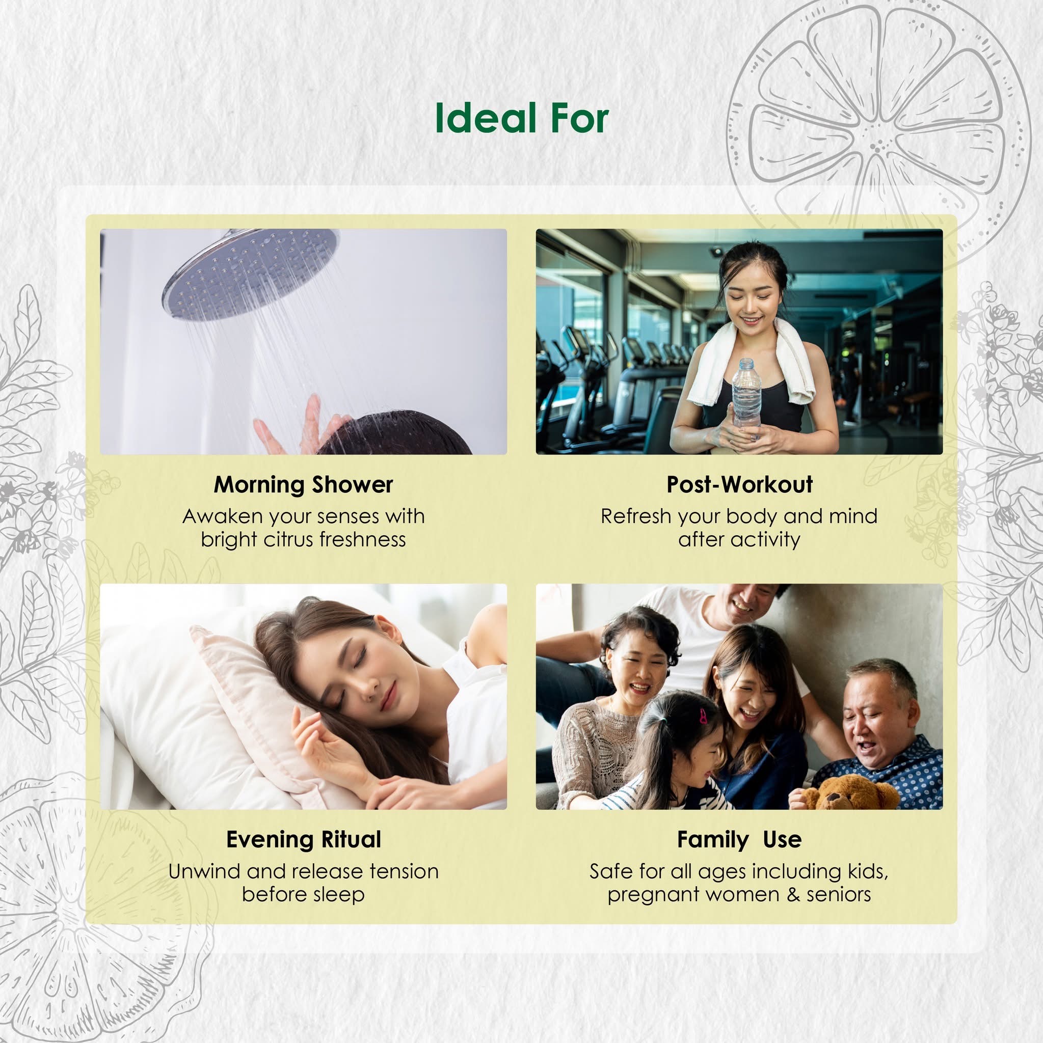 Fresh Citrus & Frankincense Niacinamide Shower Gel (300ml)