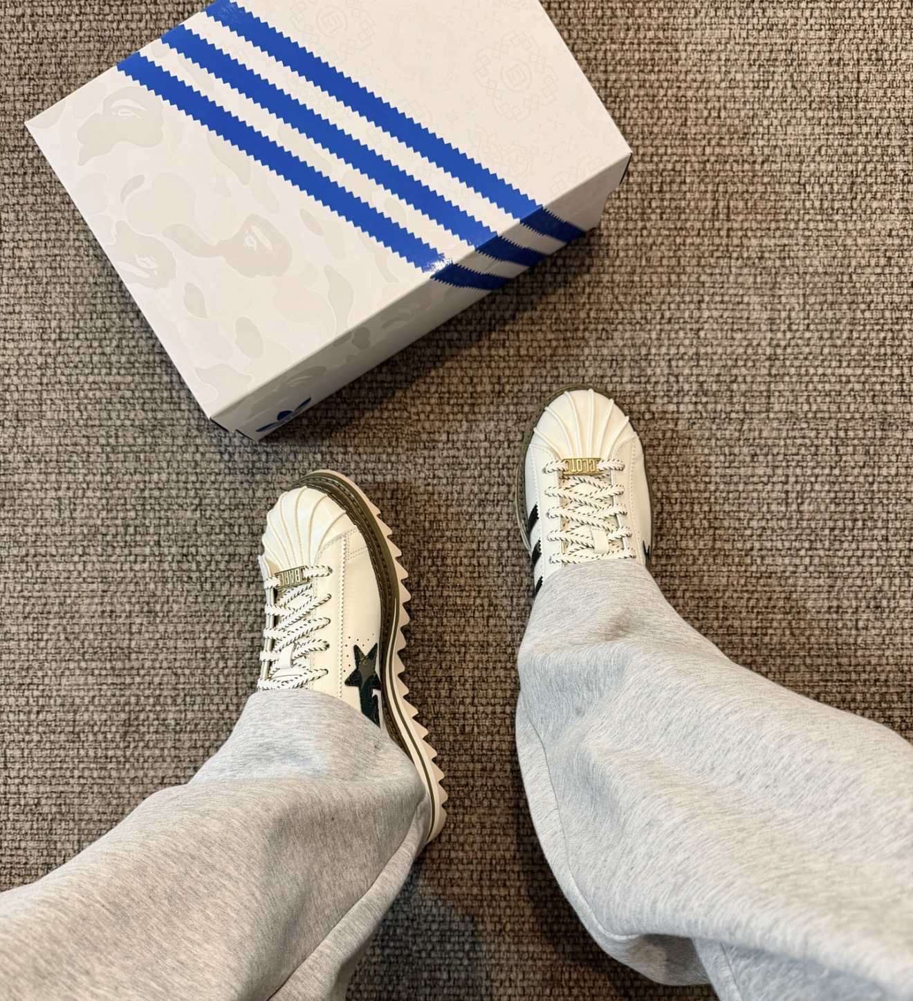 KJ1473 CLOT x BAPE x Adidas Superstar by Edison Chen Off Whit KJ1473