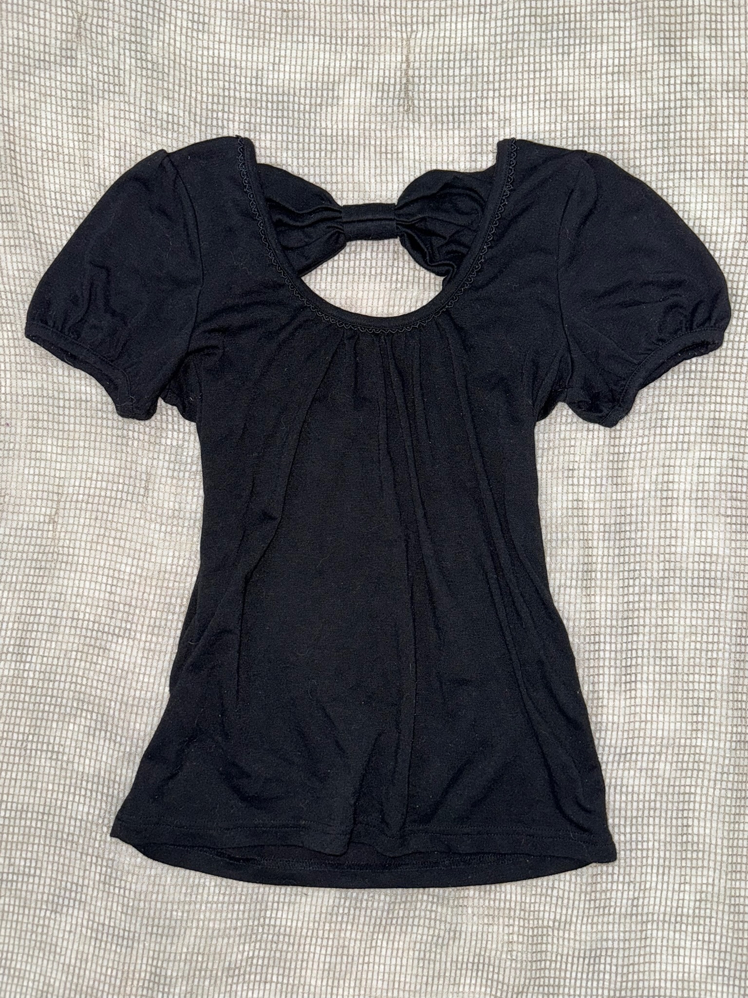 Black Big Bow back Side Top