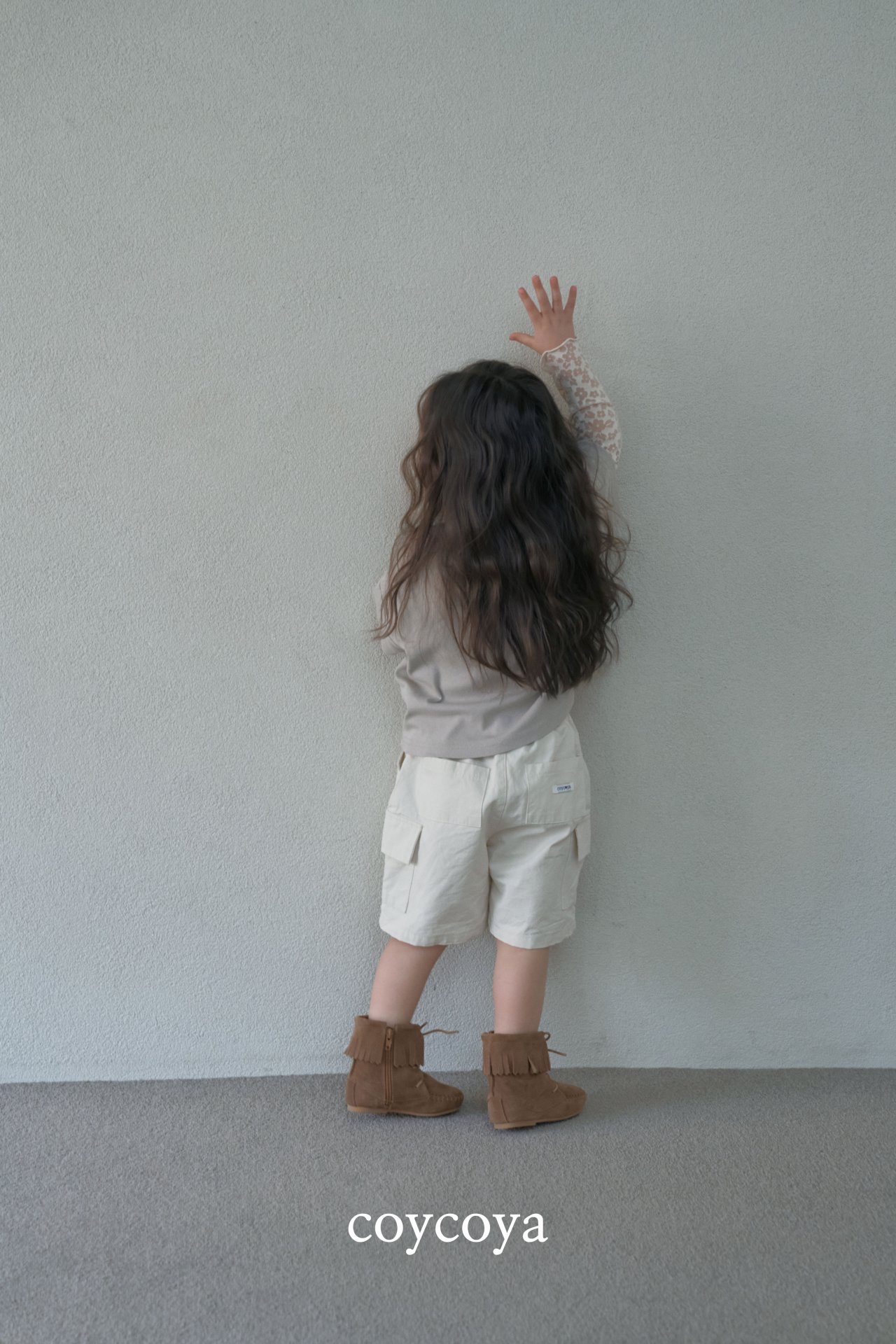 🌸預訂 韓國直送🌸🇰🇷COYCOYA兩色標籤復古寬鬆中長工裝褲