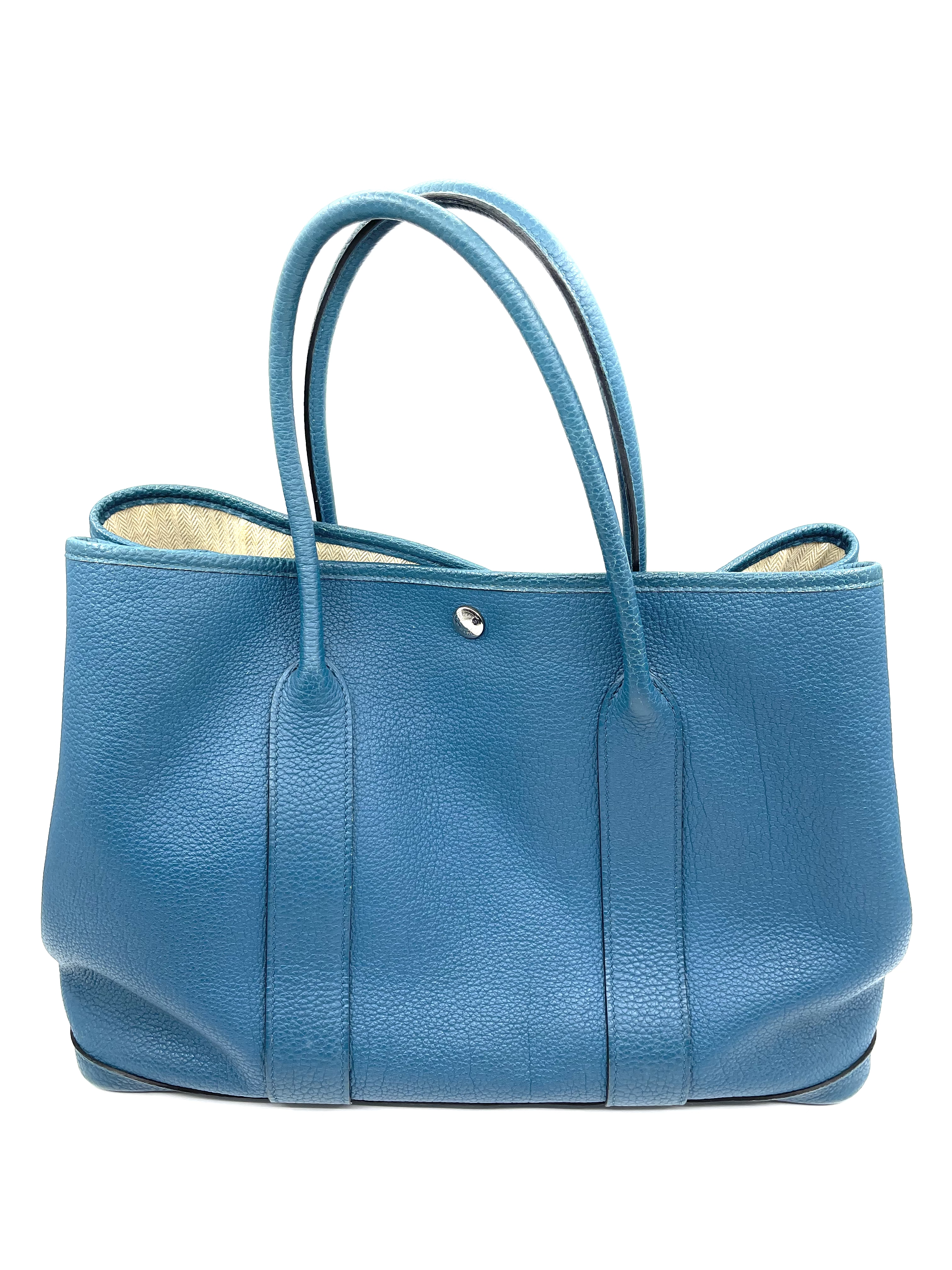 Pre-owned Hermes Garden Party tote bag blue / Product code: 2492503