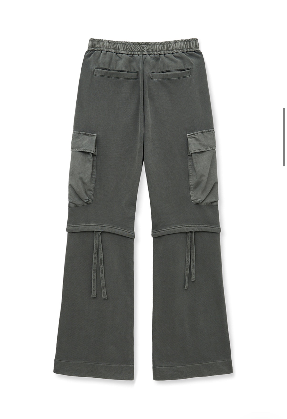 MATIN KIM特價場 PIGMENT DYE CARGO PANTS FOR WOMEN IN CHARCOAL