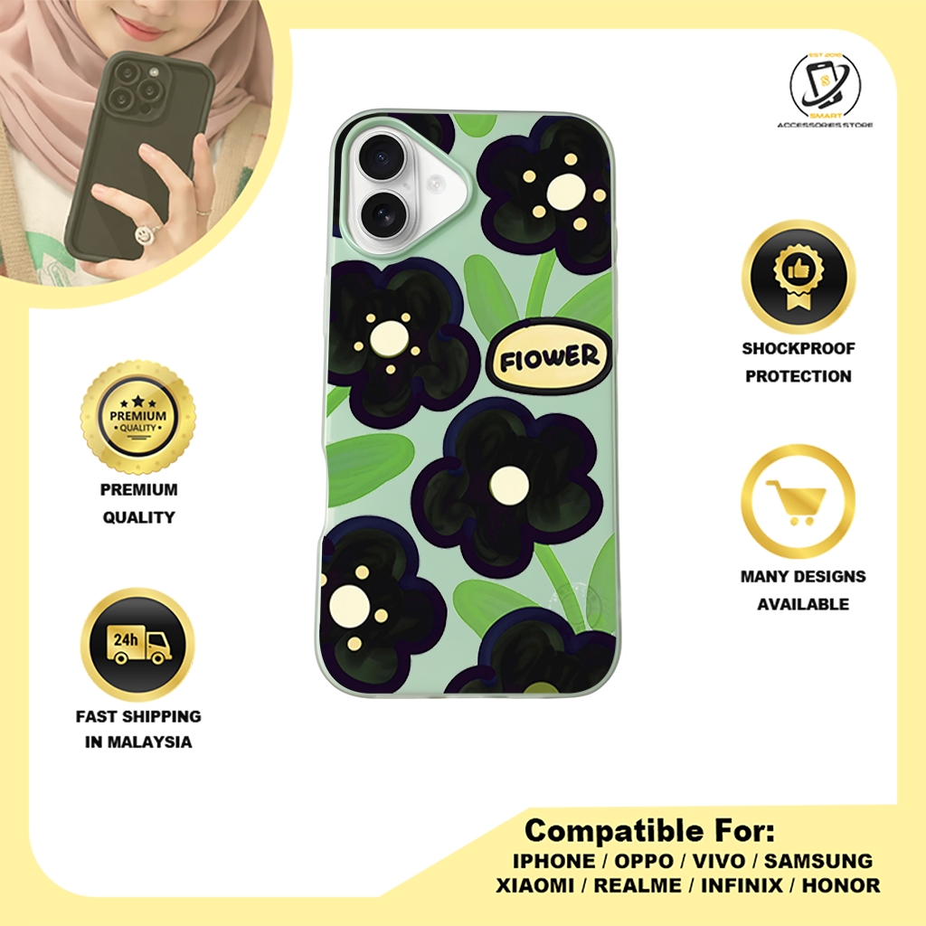 JELLY CASE PHONE FOR IPHONE - DESIGN FLOWER W