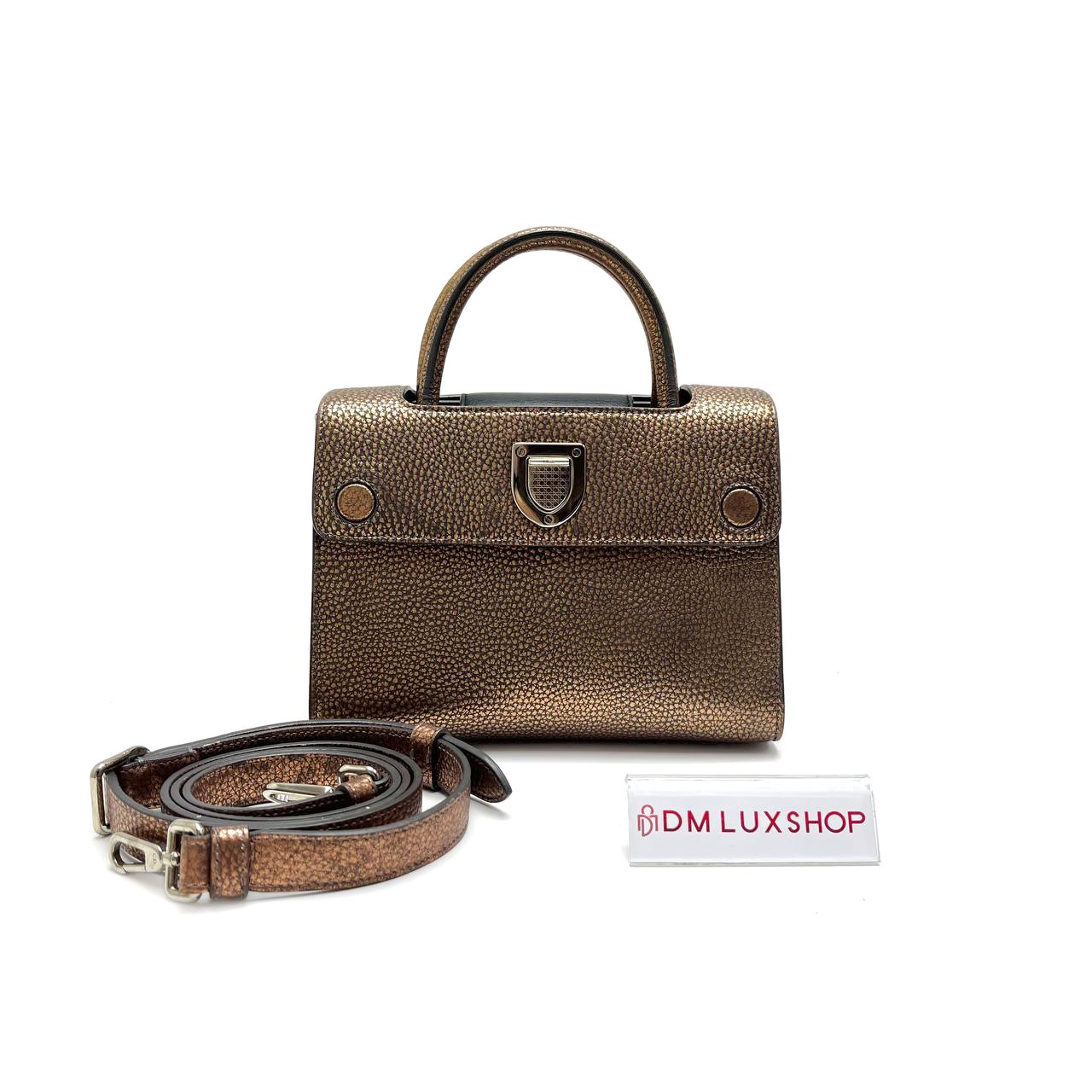 Dior Metallic Copper Mini Diorever Tote Bag