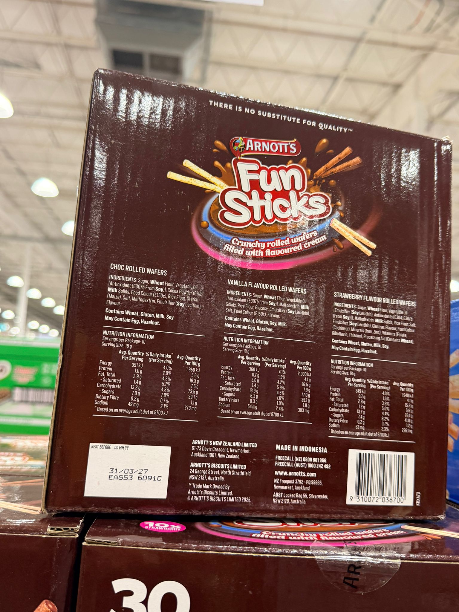 澳洲costco本週特價 Arnott's Fun Sticks Variety 30 x 18g