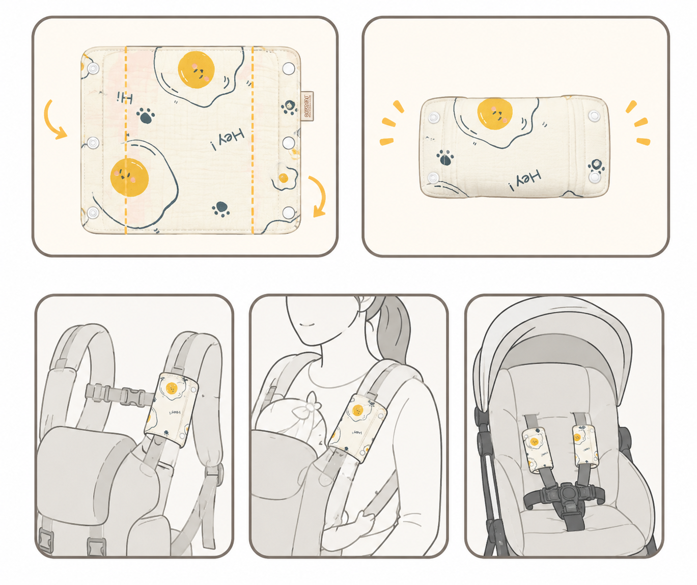 六層咬咬巾 (3件裝)  6-Layer Muslin Teething Cloth (3-Pcs Pack)