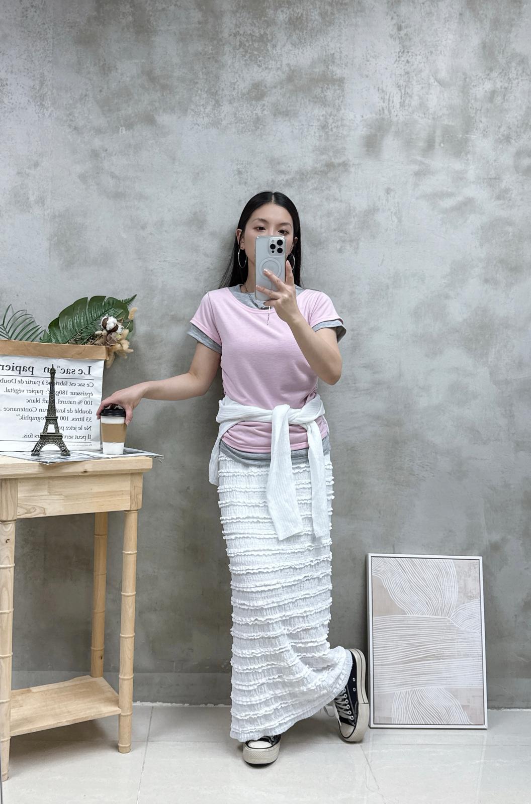 G12 假兩件拼色top