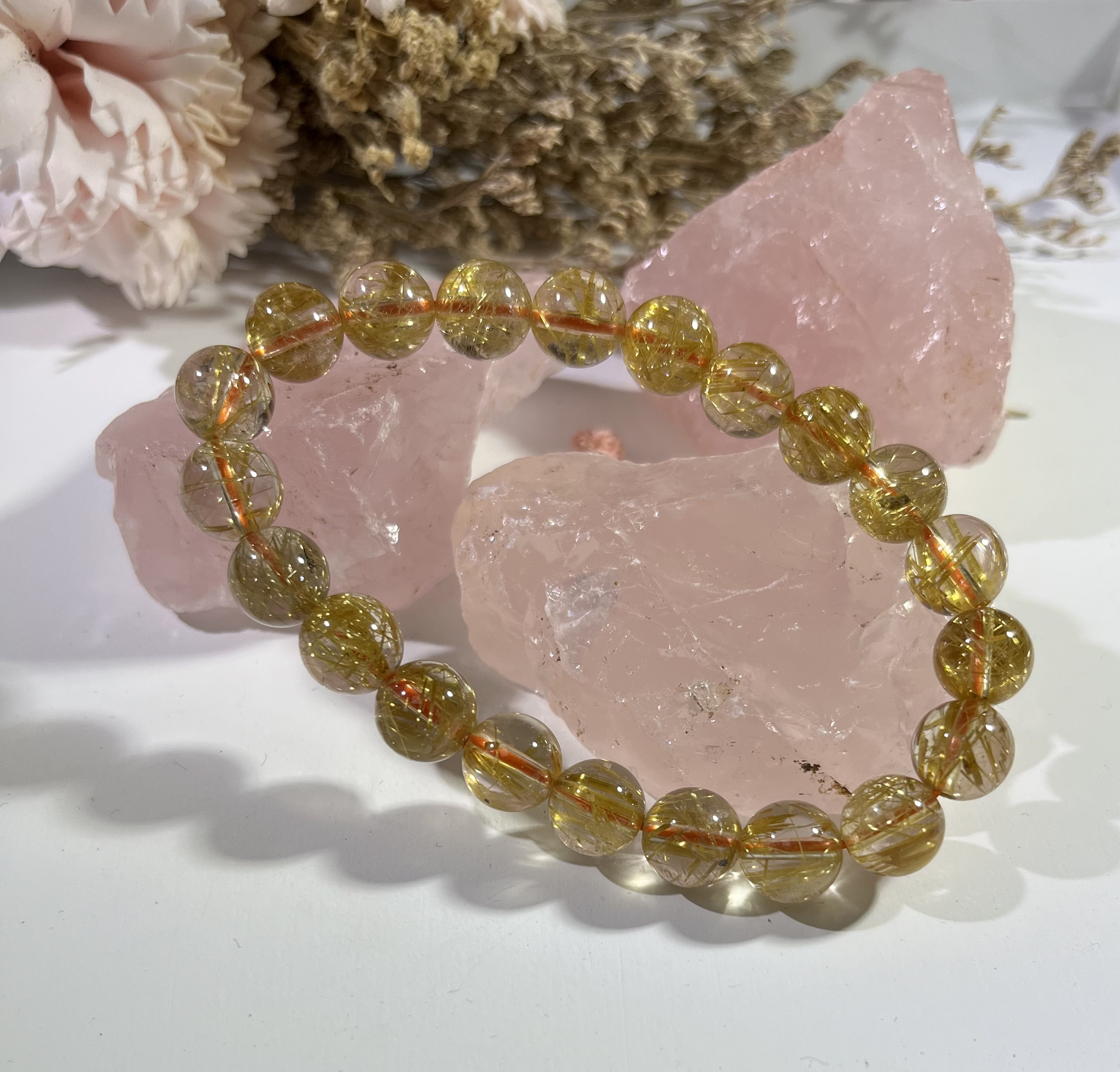 高品質冰透體金鈦晶 9mm