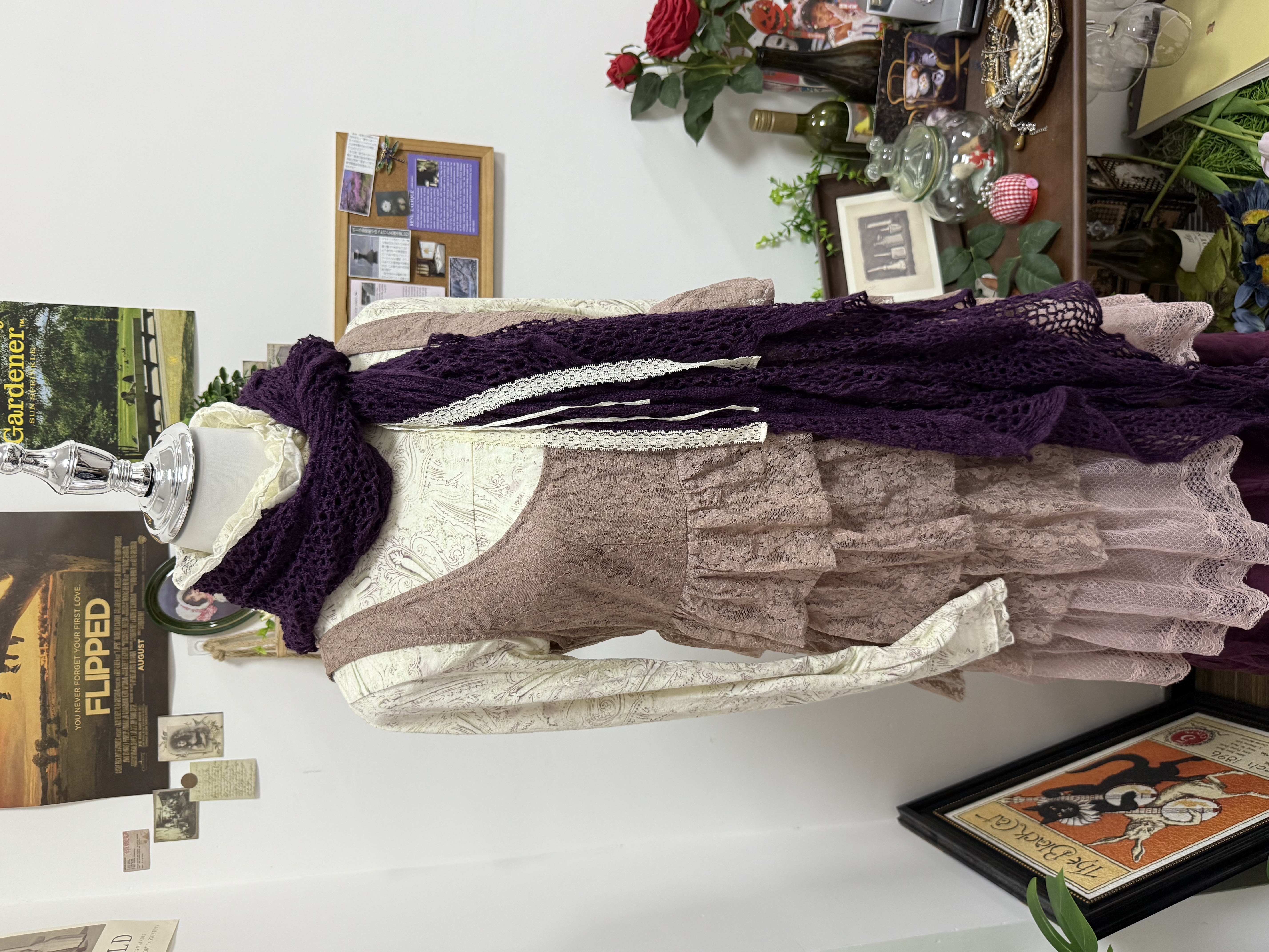 Pink Three-Layer Lace Outerwear