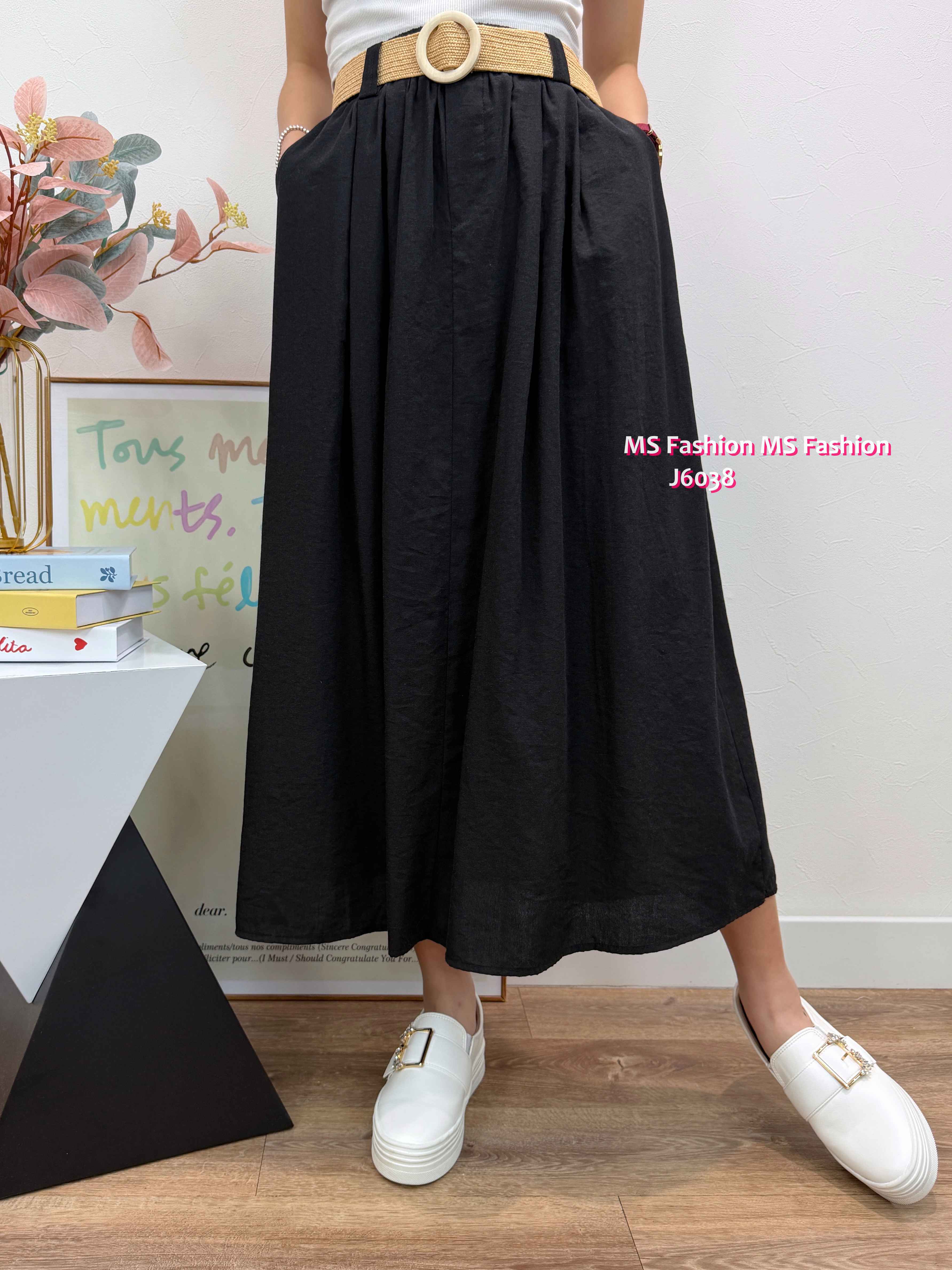 J6038 韓國🇰🇷連belt中長款半裙