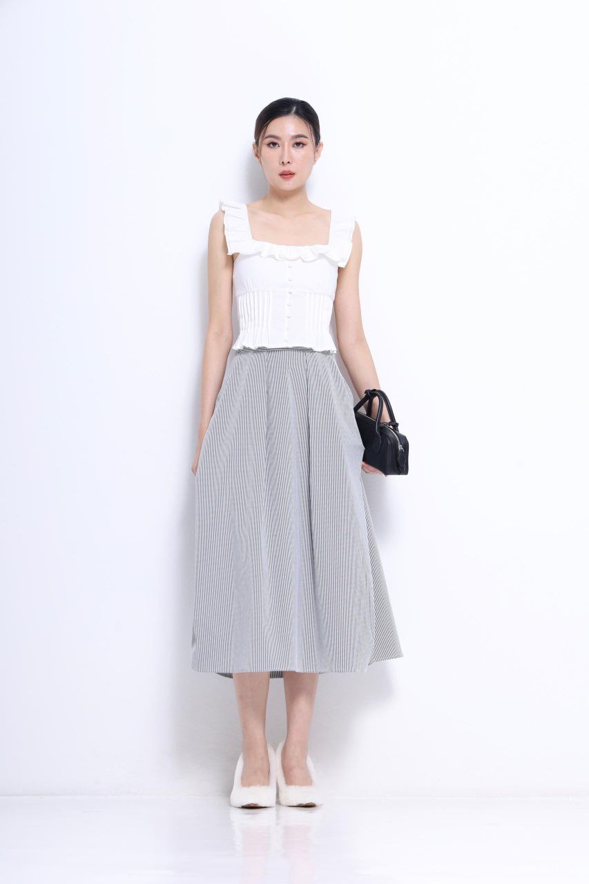 荷叶边方领上衣 2628