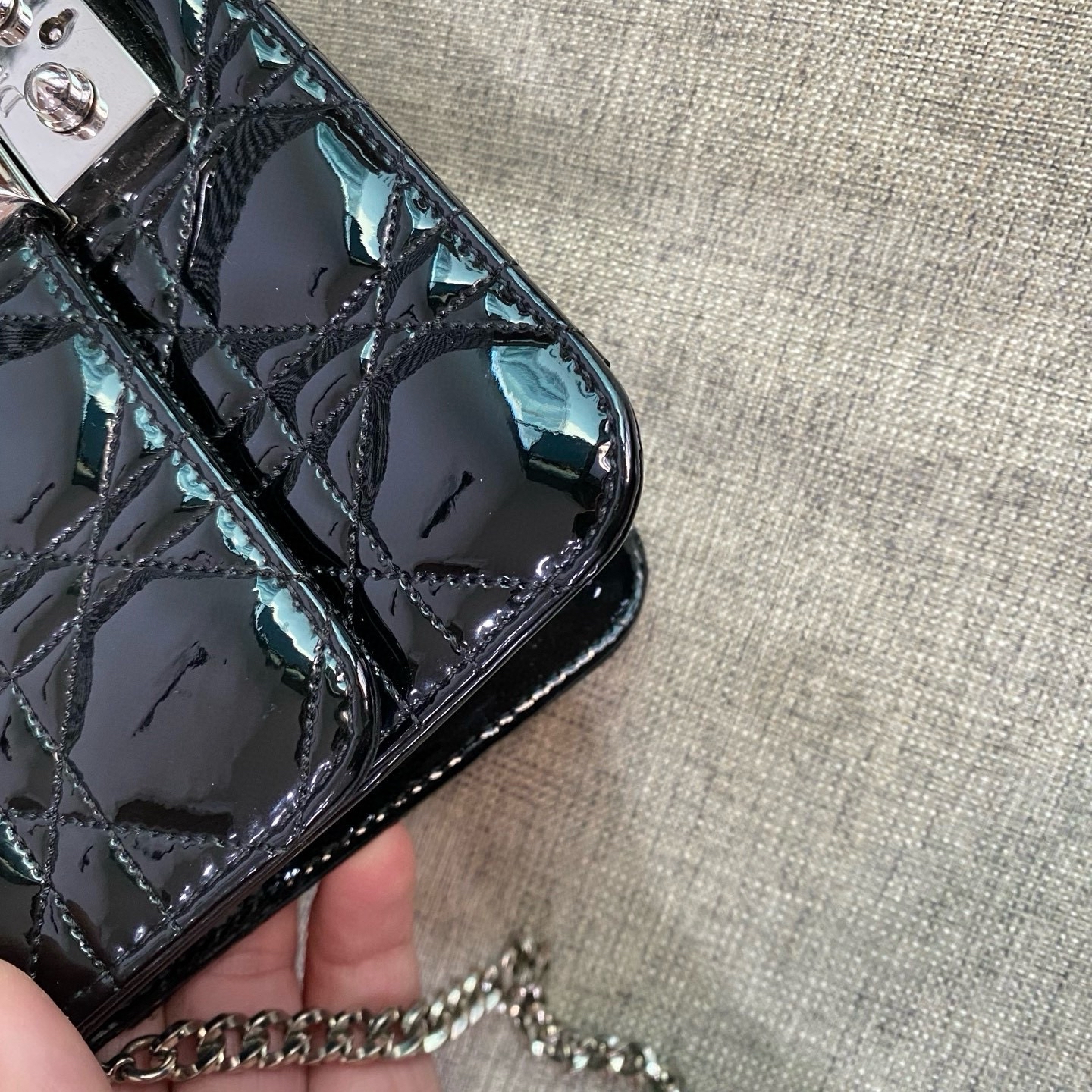 【預訂貨品】Dior黑色漆皮woc 