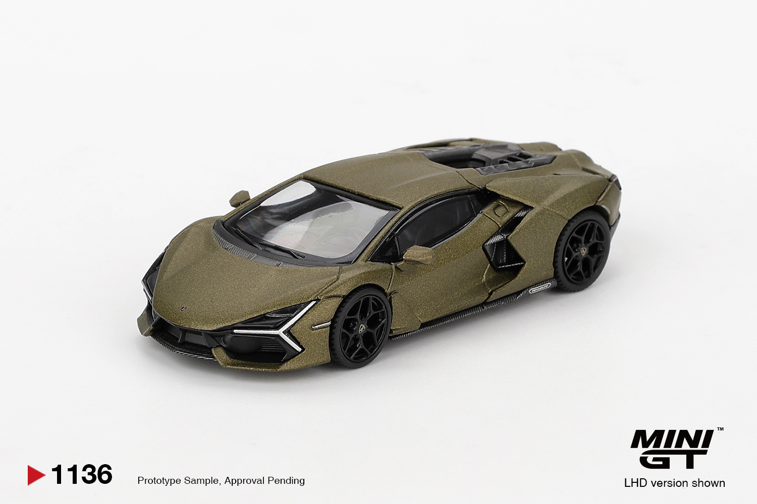 Mini GT 1/64 Lamborghini Revuelto Verde Gea Matte - MGT01136-BL