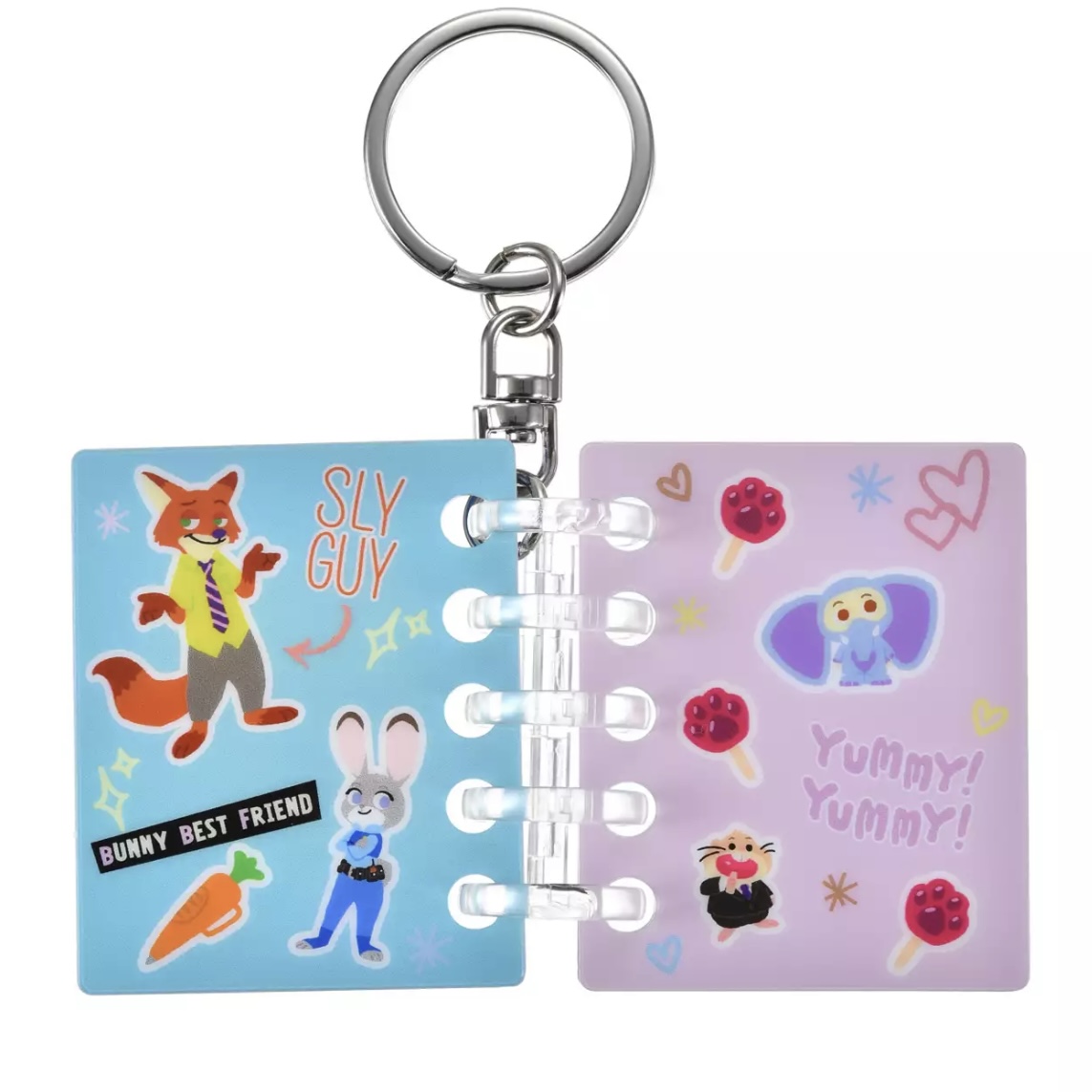 Disney Zootopia 2 Loose Leaf Style Keychain
