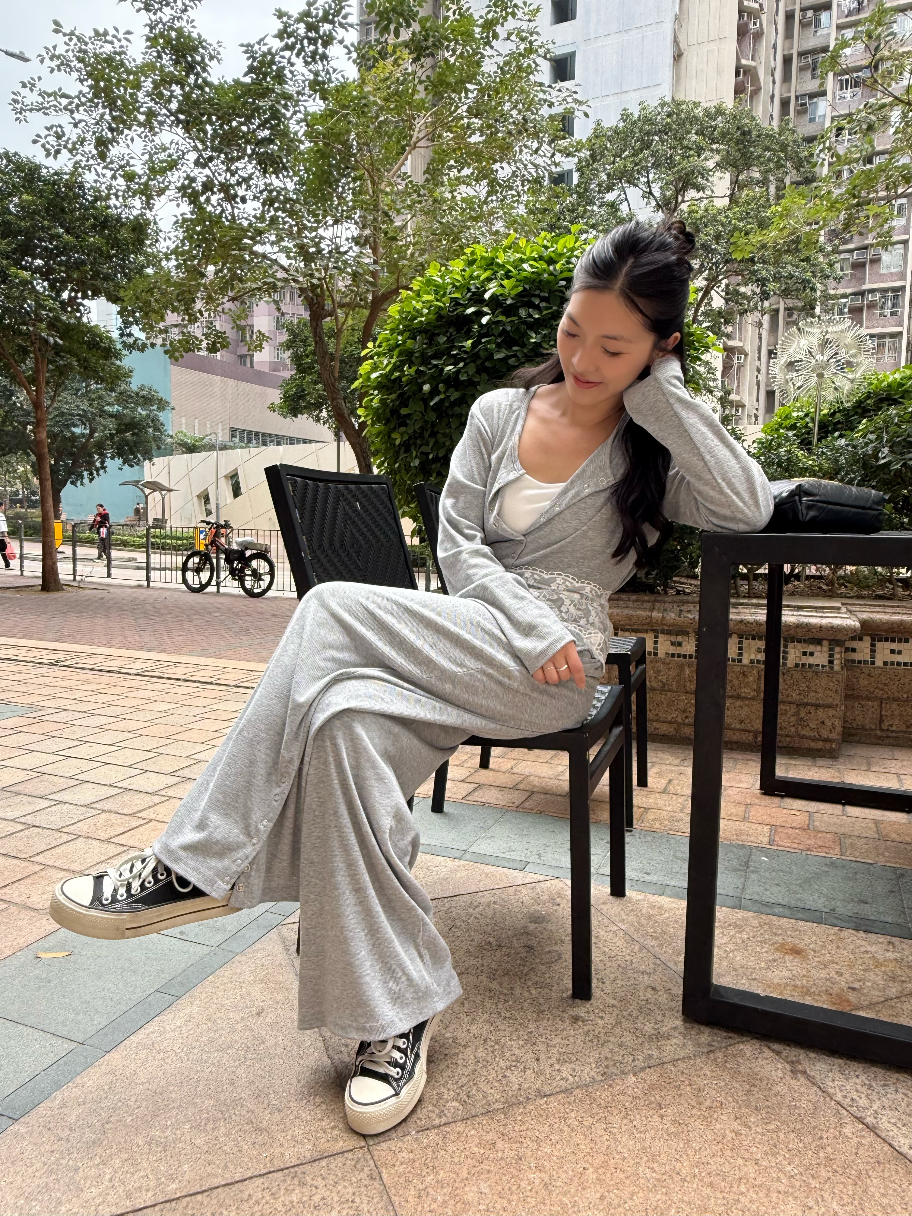 F09 啪鈕外套+褲Set