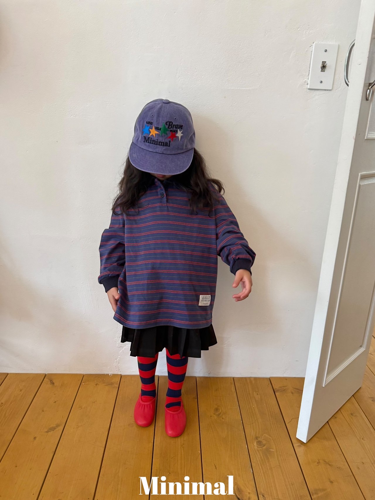 Mnm | Striped Collared T-shirt