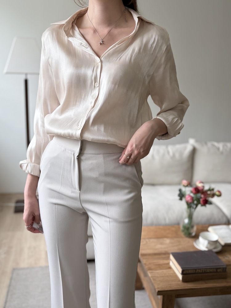 Silken Glow Shirt (Cream)