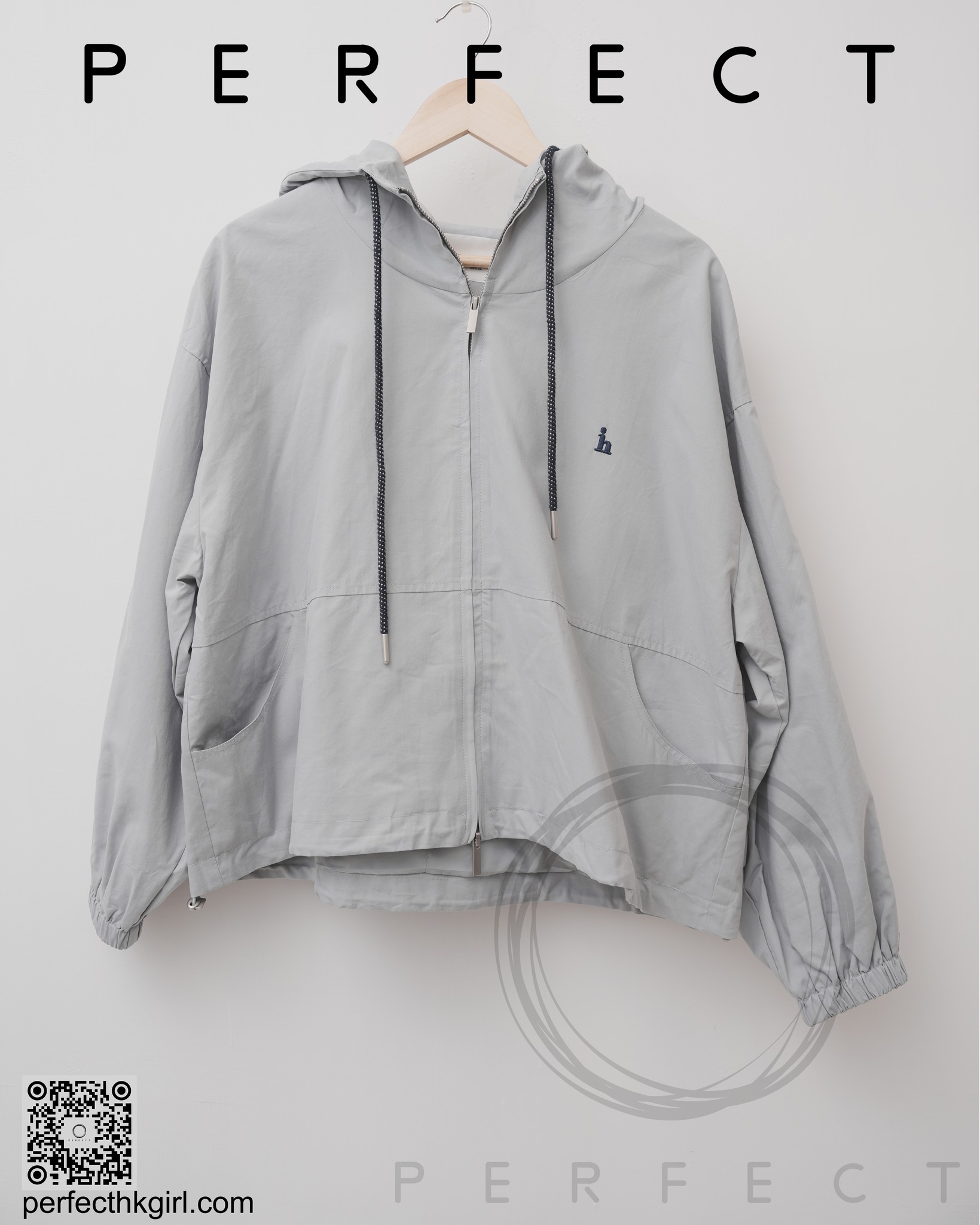 J0027_動感文青拉鍊外套 (氣質灰色）