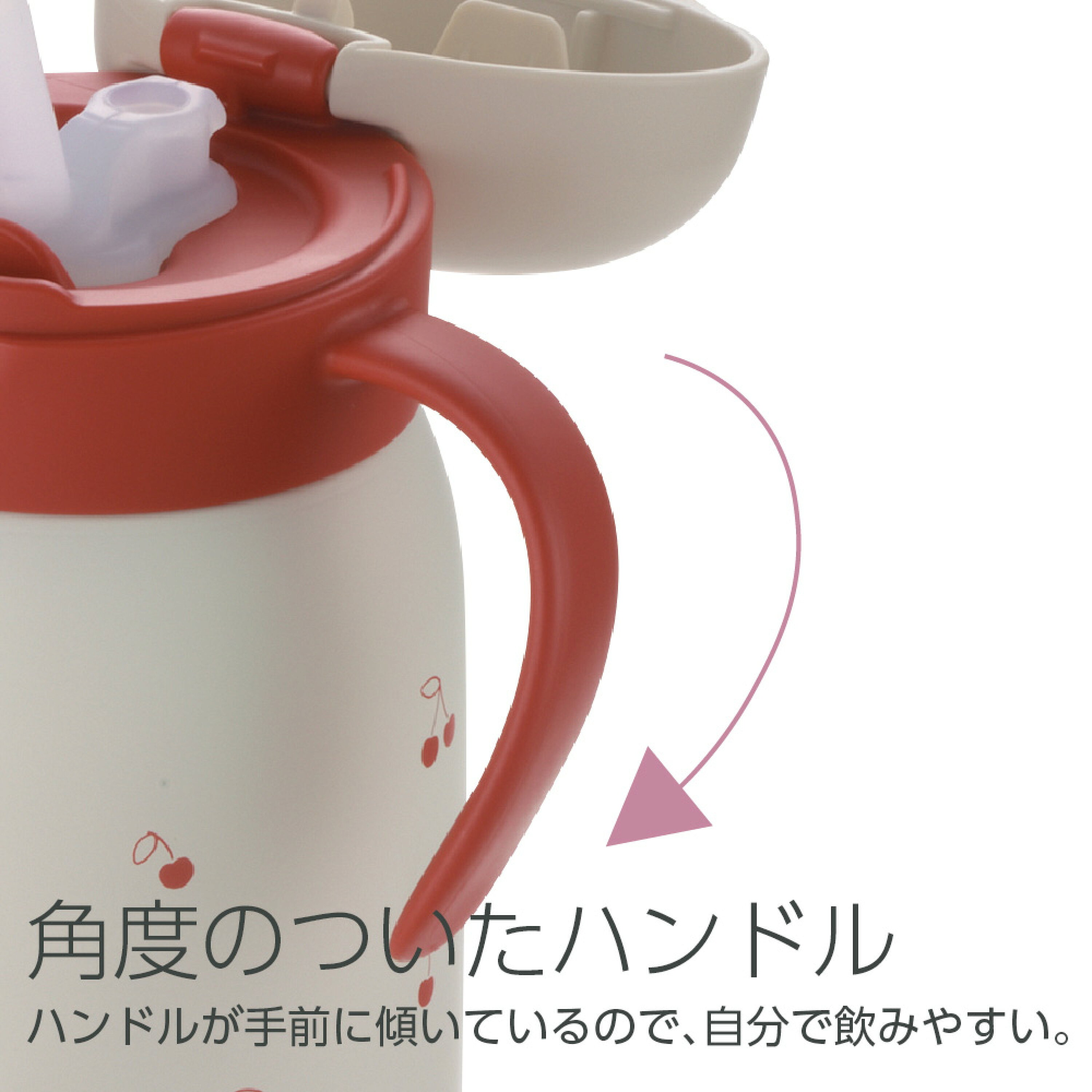 現貨🇯🇵Ricehll T.L.I 吸管不鏽鋼杯450ml (櫻桃)