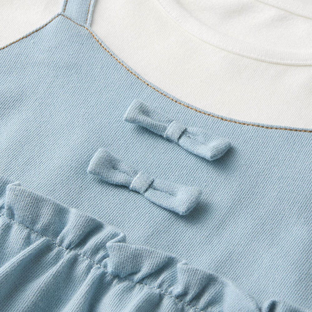 🆕【⭐訂購⭐】 🇯🇵日本直送🌀GITA牛仔風 針織緞帶 吊帶長袖上衣+短褲套裝［2款選］🌀[ELCA-0100][260412]