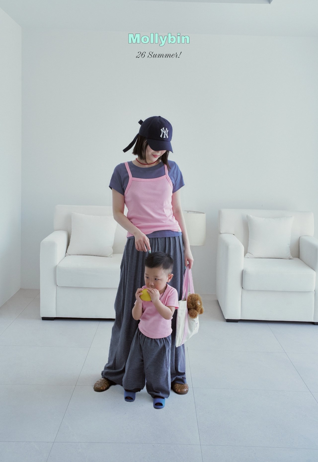 Molly | 2 in 1 Top 親子(pink L105-115/Pink Adult)