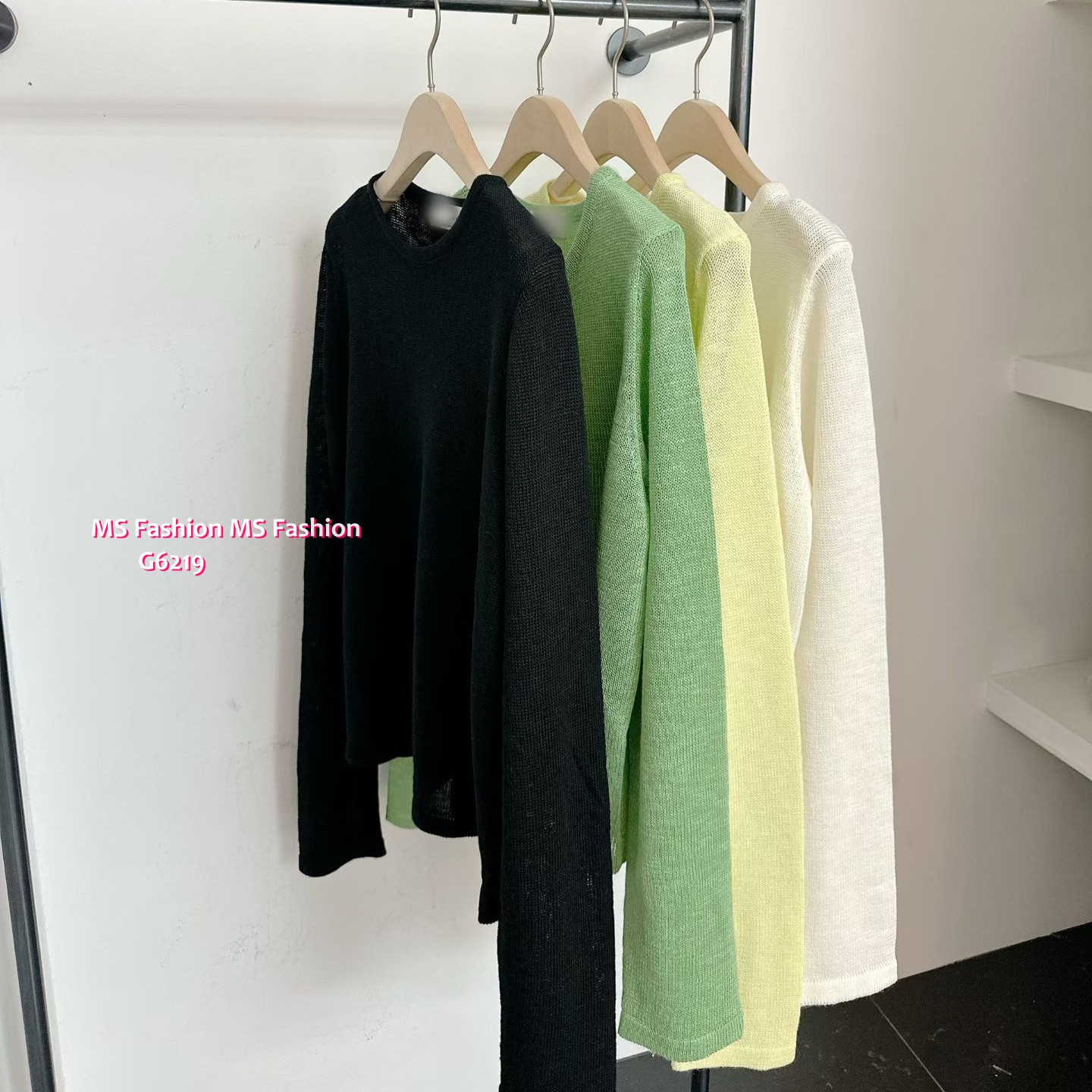 G6219 韓國🇰🇷淨色針織線料top