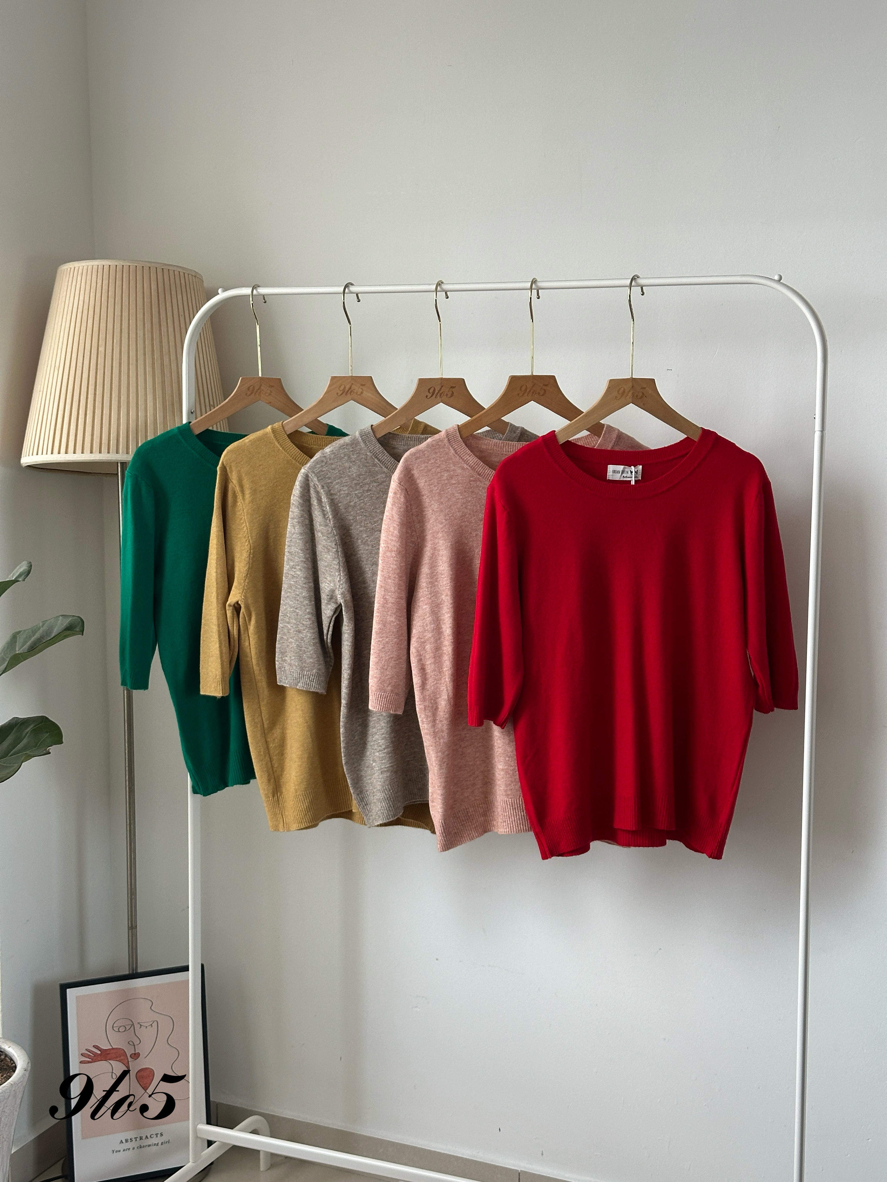 T4080 Half Sleeve Knit Top - 5 Colors 