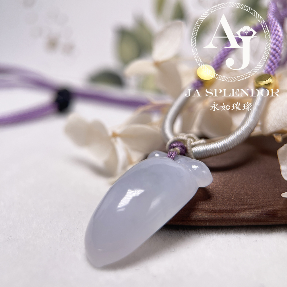 JNS-207 天然翡翠A玉 冰潤壽桃/壽比南山吊墜