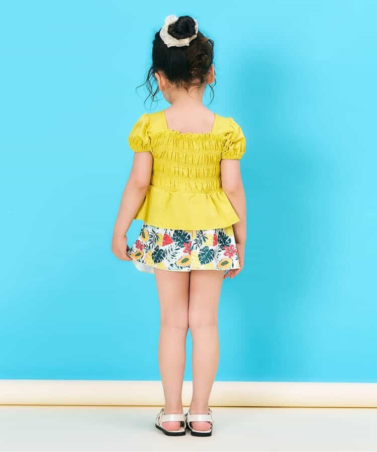 🇯🇵預訂 日本直送🇯🇵Apres les cours三色緞帶褶皺泡泡袖分體泳衣