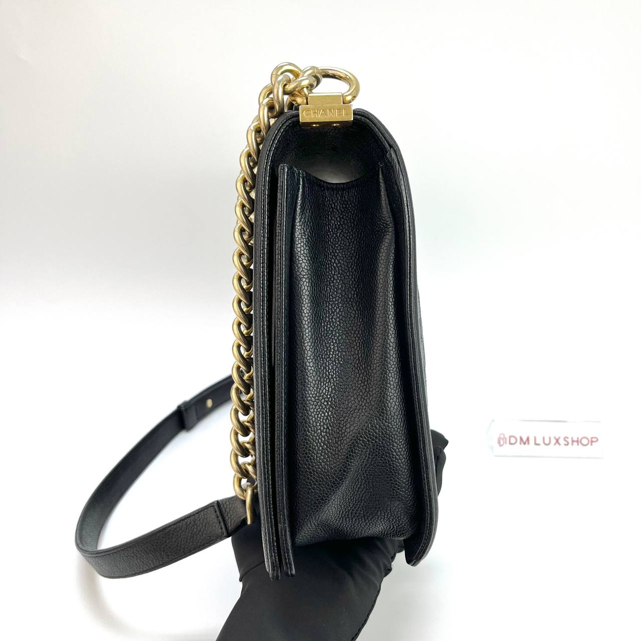 Chanel Black Caviar Large Boy GHW (Serial 23, Y: 2017)