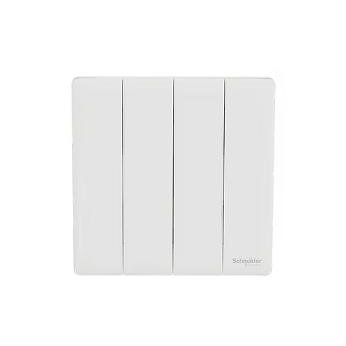 施耐德 Unica X 皎月白 4位單控 開關掣