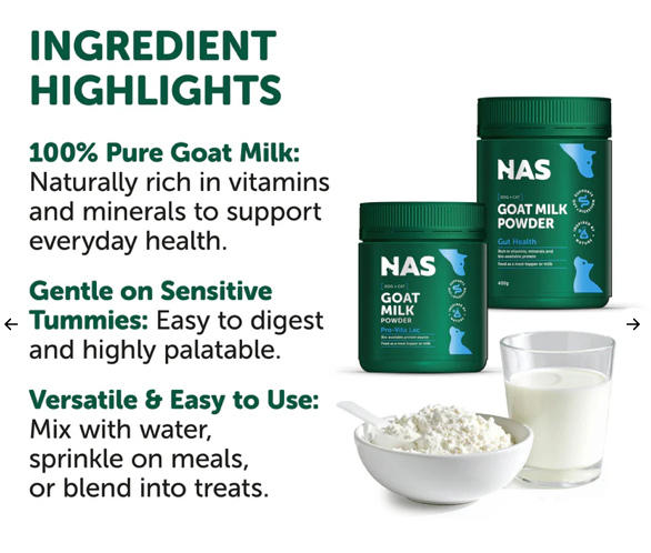 NAS Natural Animal Solutions Goat Milk Powder 純天然羊奶粉 