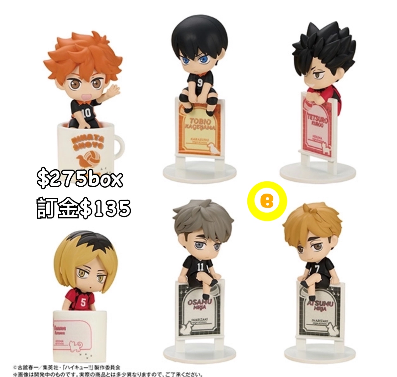 Preorder預訂7/2026年排球少年茶友figure原盒